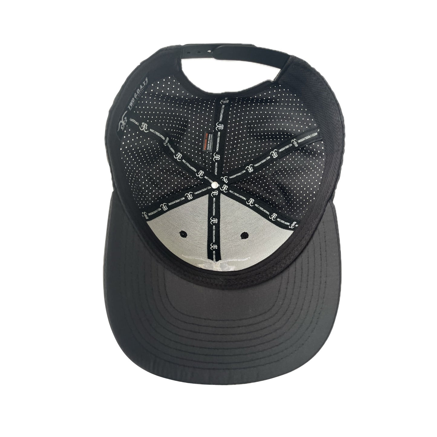 Two G.O.A.T.S. Performance Golf Hat - Black