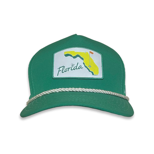 Florida Golf Adjustable Rope Hat - Green