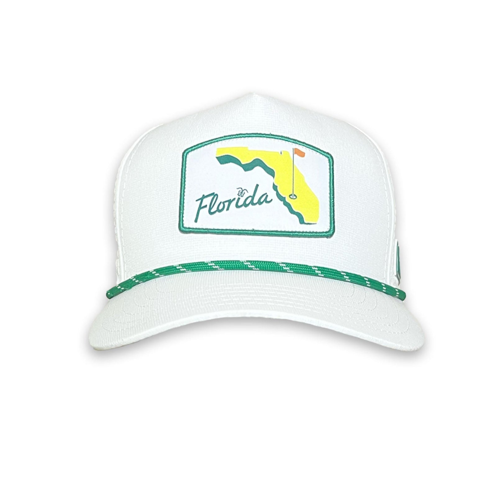 Florida Golf Adjustable Rope Hat - White